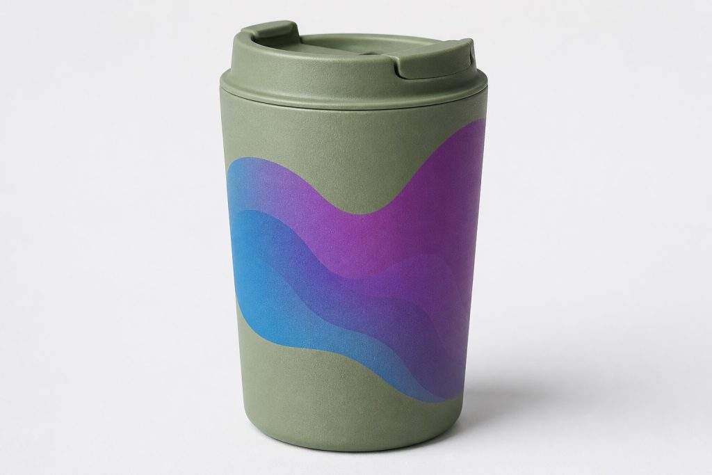 Nadruk UV na kubku z recyklingu